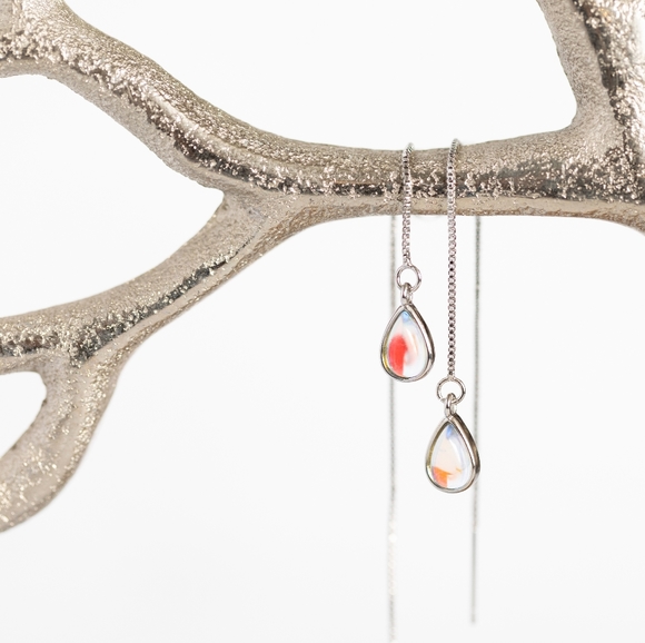 Moon Drop Earrings (S925) - Picture 2 of 7